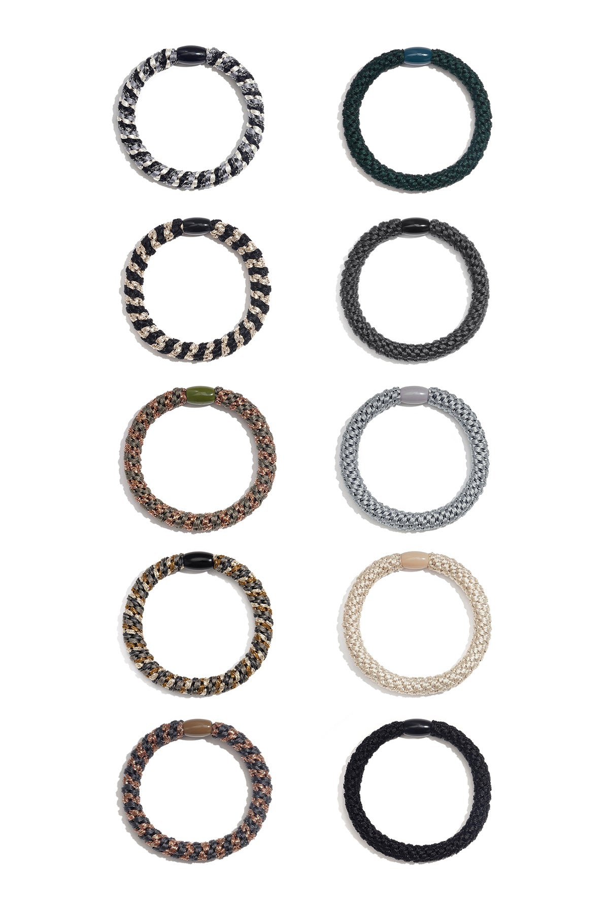 Bracelets élastiques à cheveux Multicouleur Polyester